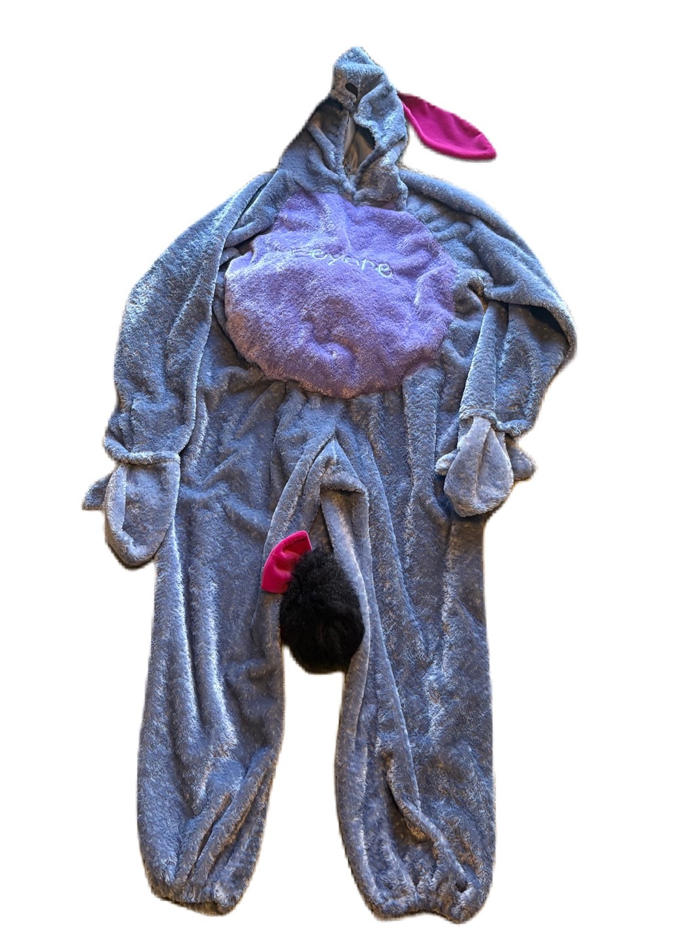 Disney Store Plush Belly Adult Costume Eeyore Pooh Large Halloween Hooded World